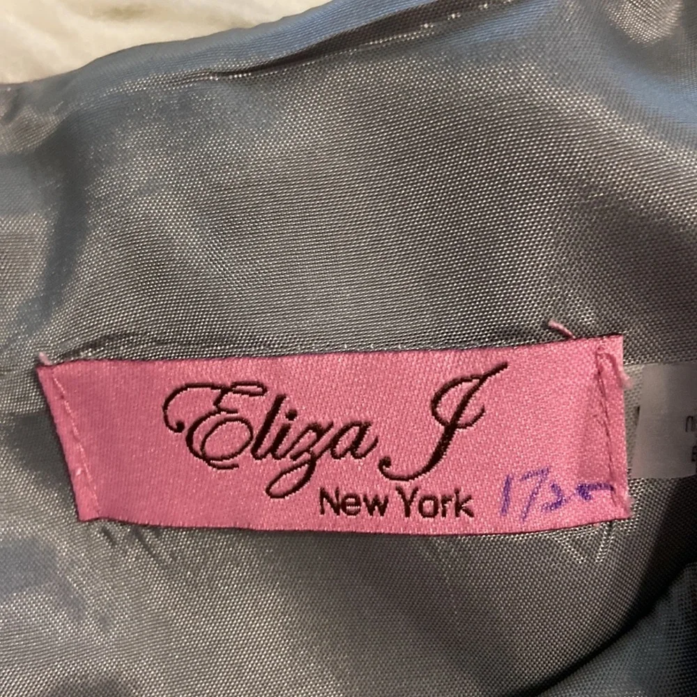 Eliza J Dress Brand New with tag size 12 length 39” bust 32” color silver - Picture 11 of 12